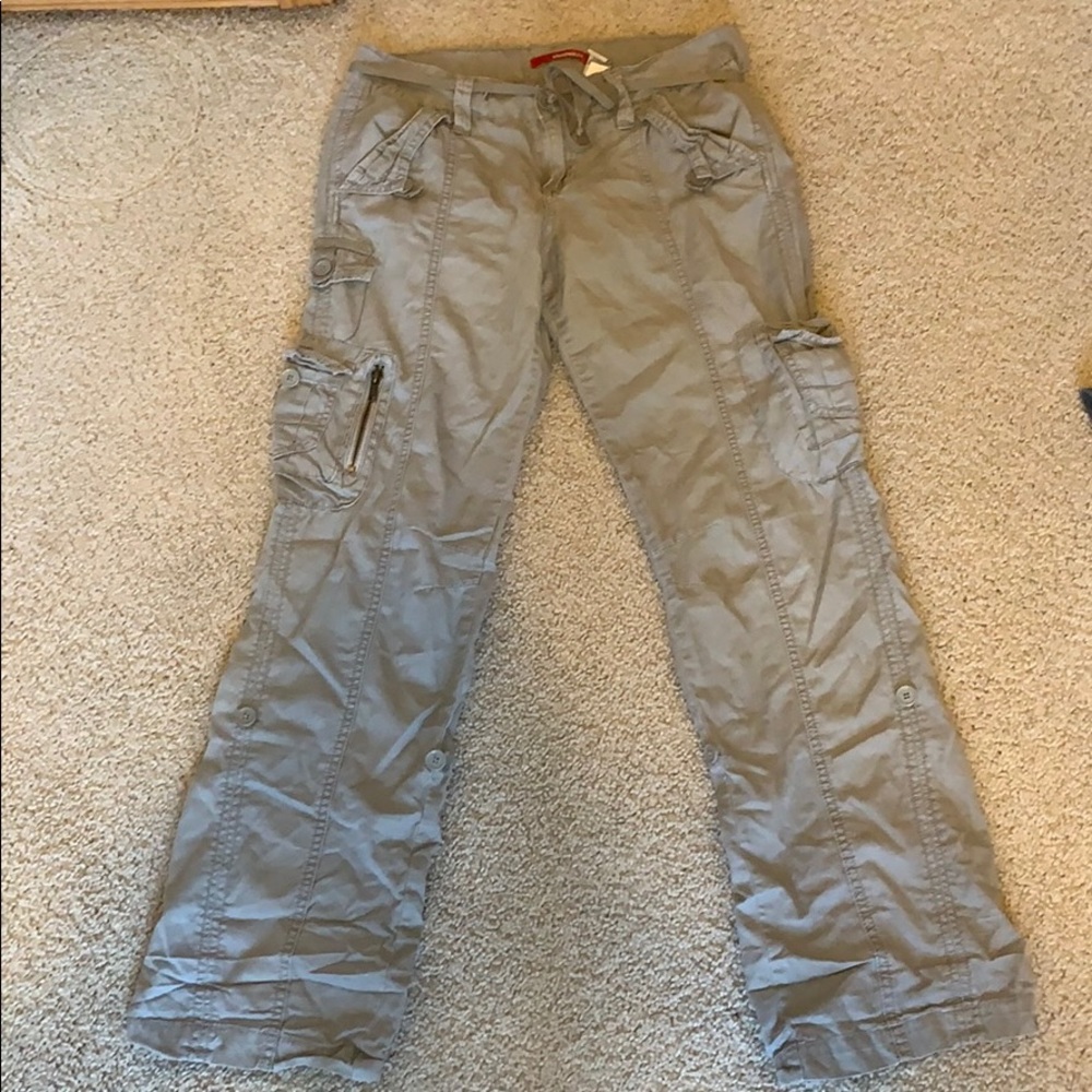 Cargo pants with matching shoelace belt